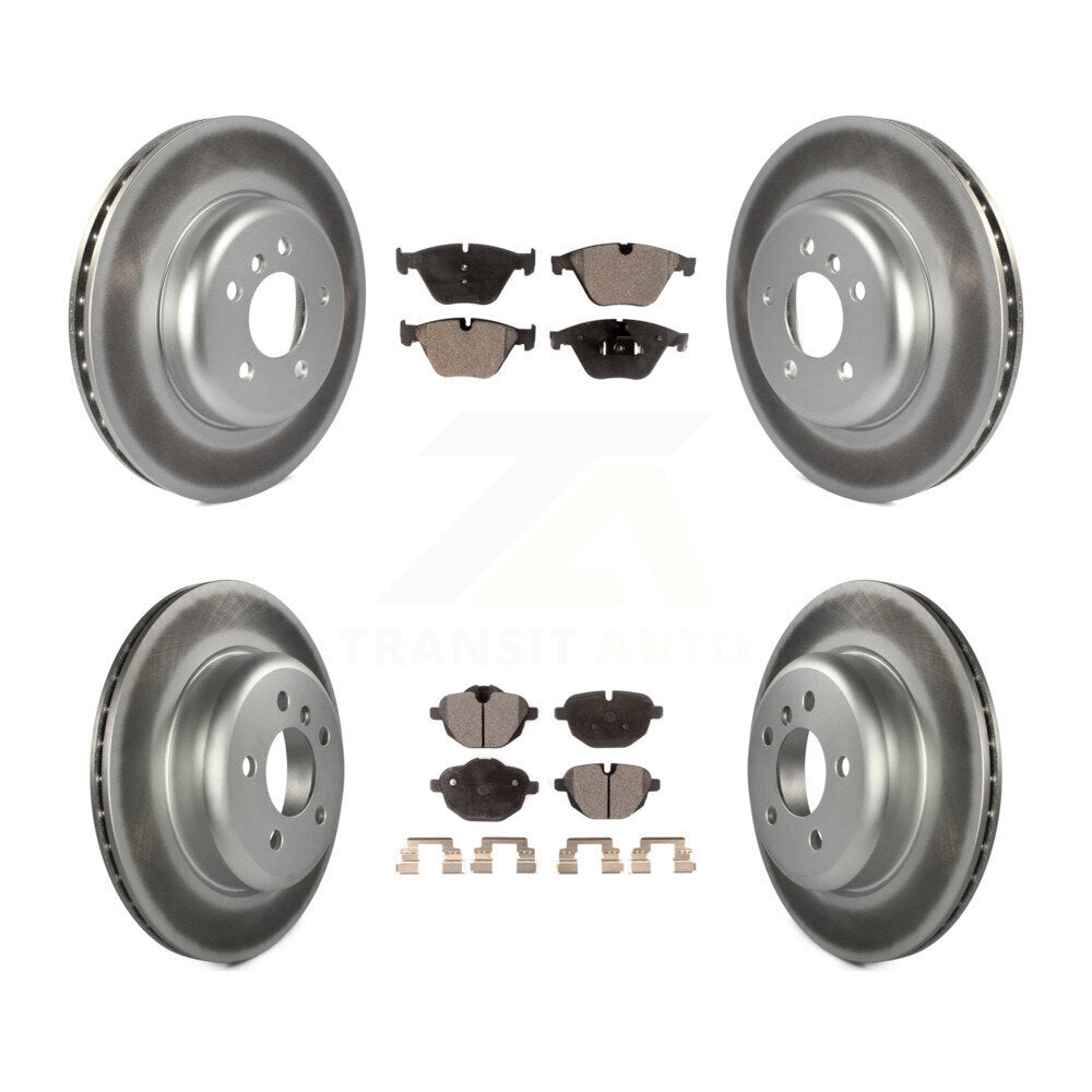 Coated Disc Brake Rotors & Ceramic Pad Front Rear Kit For BMW 535i xDrive 535d 5