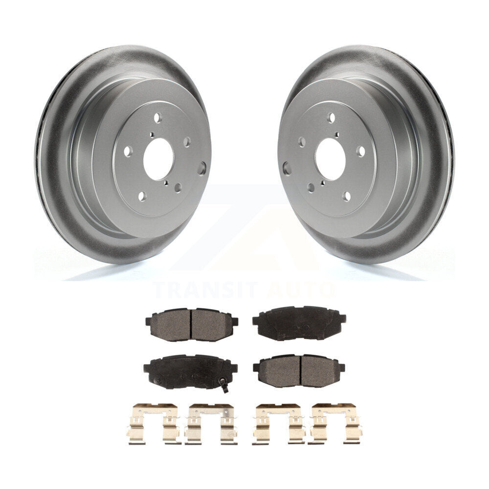 Coated Disc Brake Rotors And Ceramic Pads Rear Kit For Subaru Tribeca B9