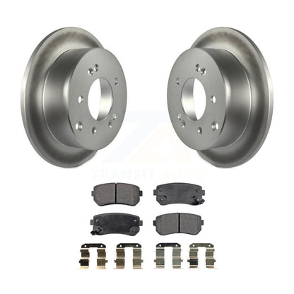 Coated Disc Brake Rotors And Ceramic Pads Rear Kit For Kia Forte Koup Forte5