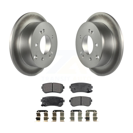 Coated Disc Brake Rotors And Ceramic Pads Rear Kit For Kia Forte Koup Forte5