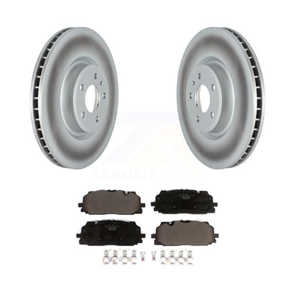 Coated Disc Brake Rotors & Ceramic Pad Front Kit For Audi Q7 SQ5 S5 S4 Sportback