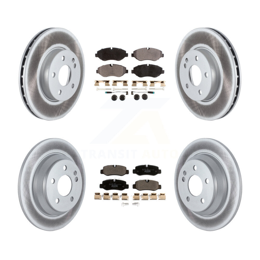 Coated Disc Brake Rotors And Ceramic Pad Front Rear Kit For Mercedes-Benz Metris