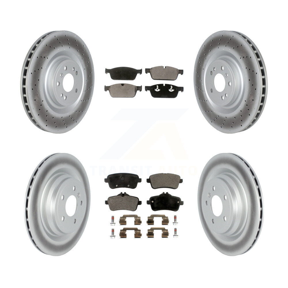 Coat Disc Brake Rotor Ceramic Pad Front Rear Kit For Mercedes-Benz ML550 GLE550e