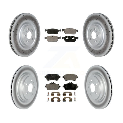 Coat Disc Brake Rotor Ceramic Pad Front Rear Kit For Mercedes-Benz ML550 GLE550e