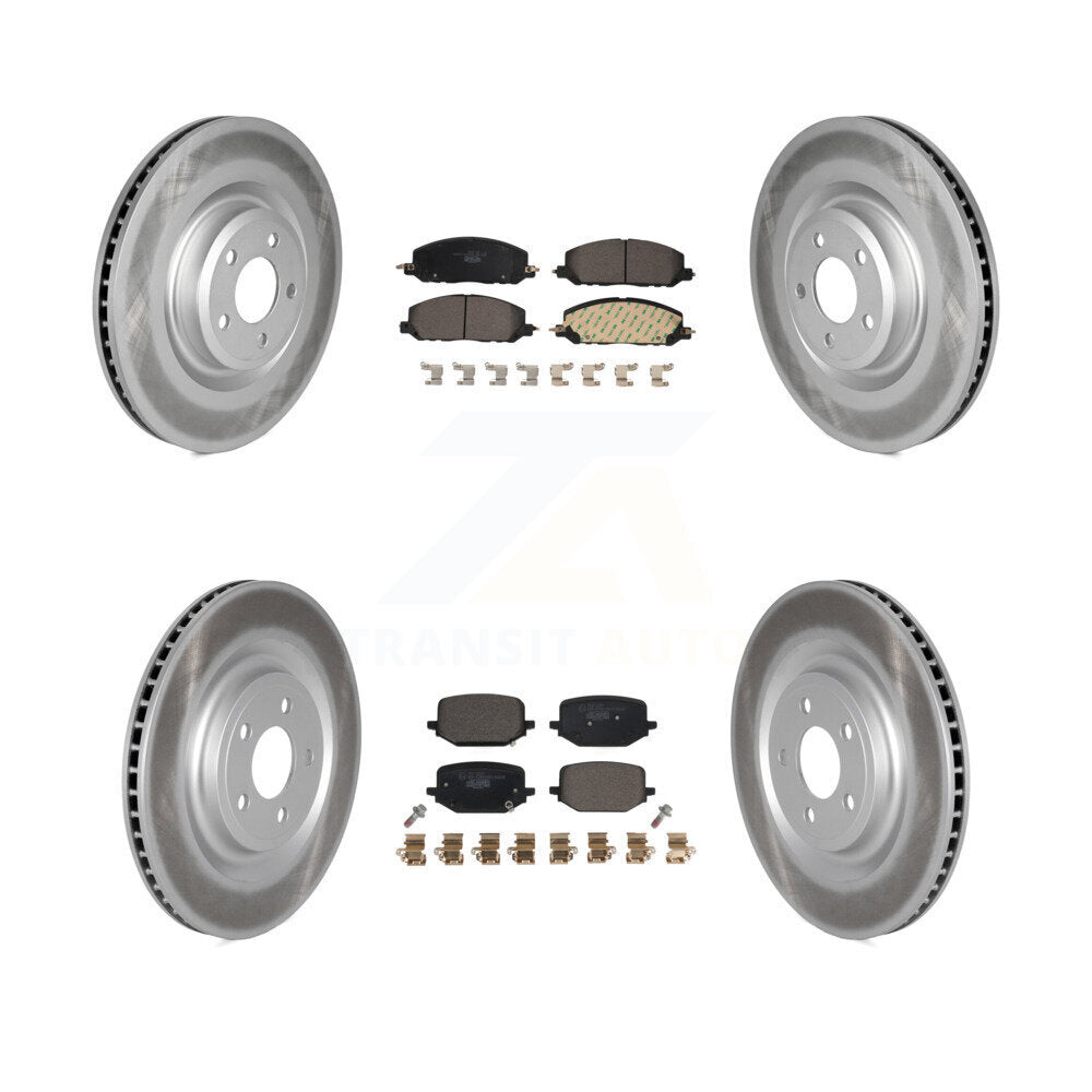Coat Disc Brake Rotor Ceramic Pad Front Rear Kit For Lincoln Aviator Ford Police