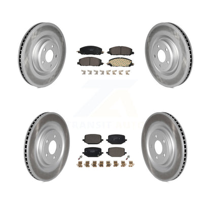 Coat Disc Brake Rotor Ceramic Pad Front Rear Kit For Lincoln Aviator Ford Police