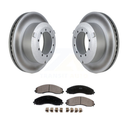 Coat Disc Brake Rotor Ceramic Pad Rear Kit For Ford F-450 Super Duty F-550 F-600
