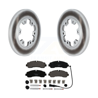 Coated Disc Brake Rotors And Ceramic Pads Rear Kit For Ford Transit-350 HD AWD