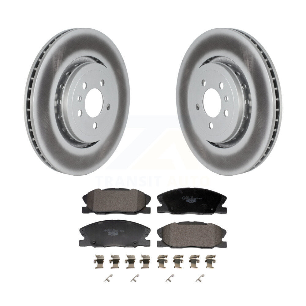 Coated Disc Brake Rotors And Ceramic Pads Front Kit For Dodge Charger
