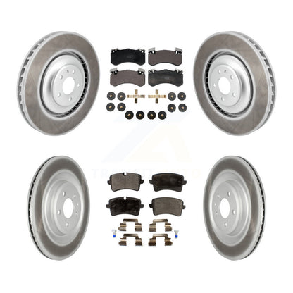 Coated Disc Brake Rotors And Ceramic Pads Front Rear Kit For Audi S8 S7