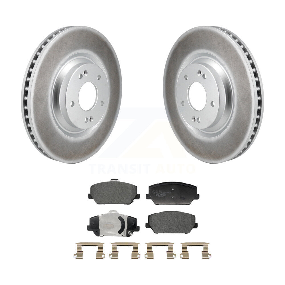 Coated Disc Brake Rotors And Ceramic Pads Front Kit For Hyundai Veloster N