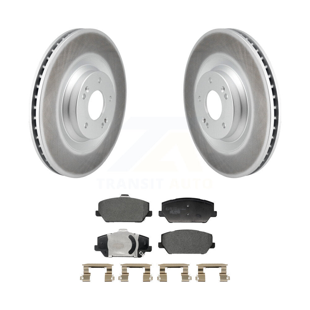 Coated Disc Brake Rotors And Ceramic Pads Front Kit For Hyundai Veloster N