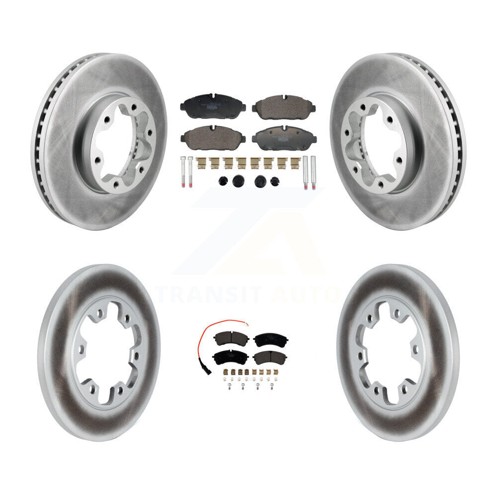 Coat Brake Rotor Ceramic Pad Front Rear Kit For Ford Transit-250 Transit-150 AWD