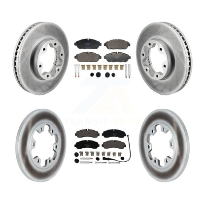 Coated Brake Rotor Ceramic Pad Front Rear Kit For 2020-2021 Ford Transit-350 AWD