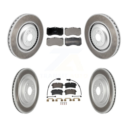 Coated Disc Brake Rotors And Ceramic Pads Front Rear Kit For Audi S8 S7
