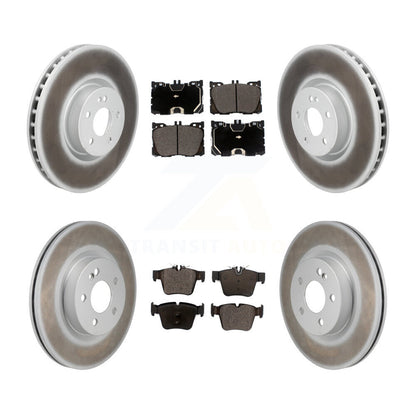 Coat Brake Rotor Ceramic Pad Front Rear Kit For Mercedes-Benz C43 AMG GLC43 C450