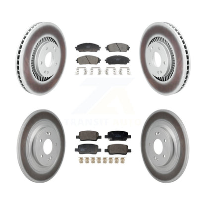 Coated Disc Brake Rotors & Ceramic Pad Front Rear Kit For 2022-2024 Kia Carnival