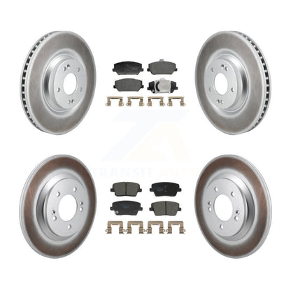Coated Disc Brake Rotors And Ceramic Pads Front Rear Kit For Hyundai Veloster N