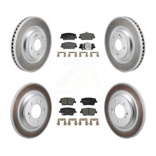 Coated Disc Brake Rotors And Ceramic Pads Front Rear Kit For Hyundai Veloster N