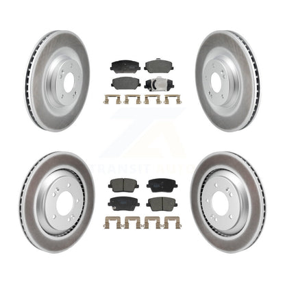 Coated Disc Brake Rotors And Ceramic Pads Front Rear Kit For Hyundai Veloster N