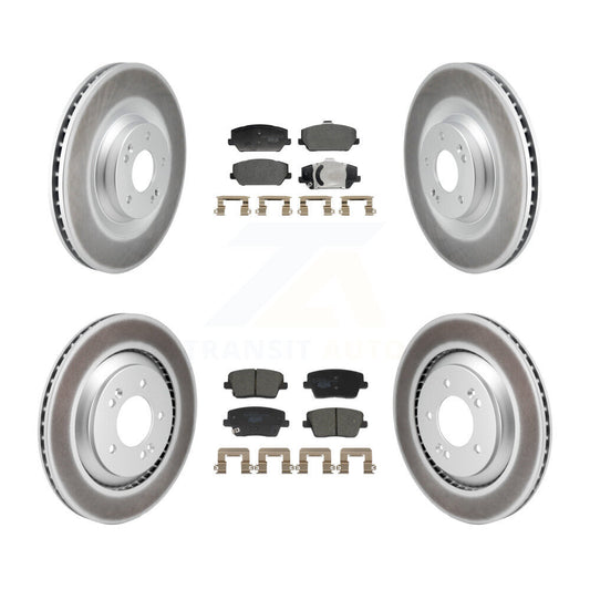 Coated Disc Brake Rotors And Ceramic Pads Front Rear Kit For Hyundai Veloster N