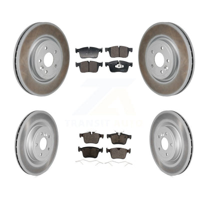 Coated Disc Brake Rotors And Ceramic Pads Front Rear Kit For Jaguar XF