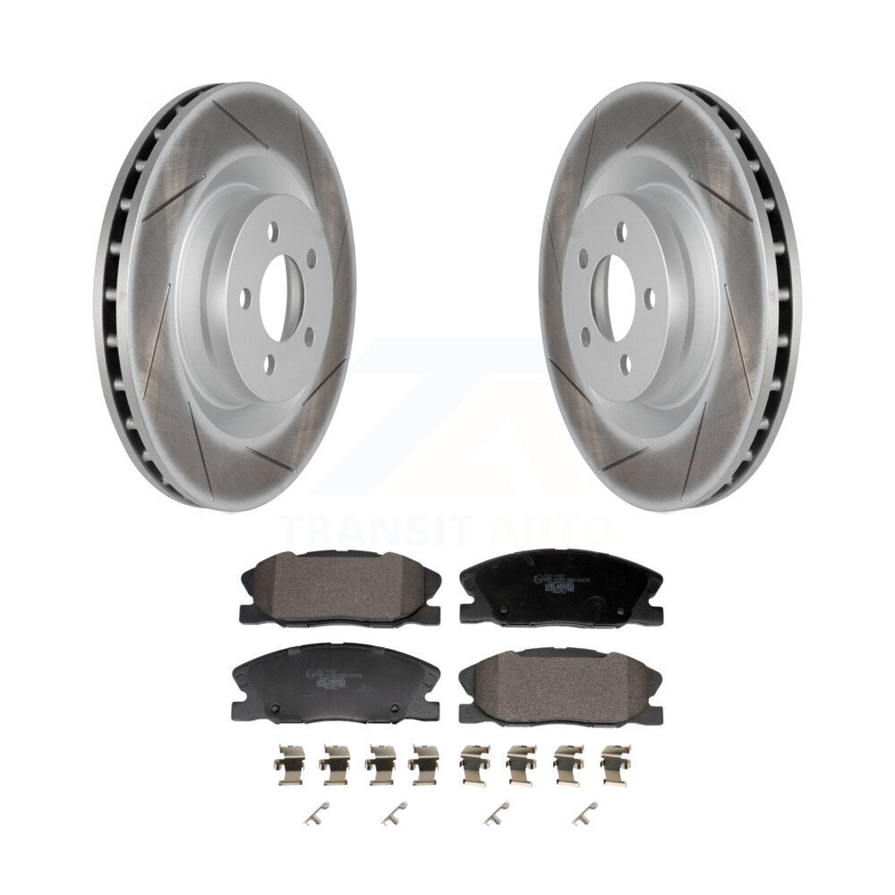 Coated Disc Brake Rotors And Ceramic Pads Front Kit For Dodge Charger