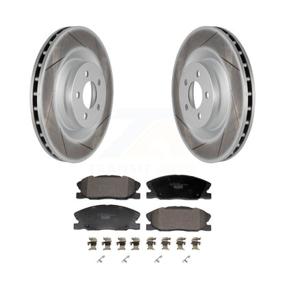 Coated Disc Brake Rotors And Ceramic Pads Front Kit For Dodge Charger