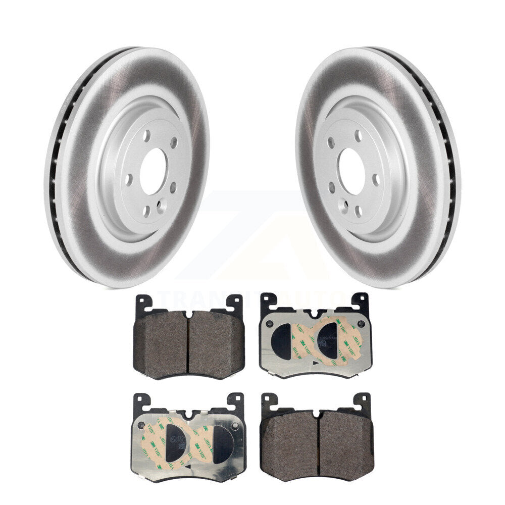 Coated Disc Brake Rotors And Ceramic Pads Front Kit For Jaguar F-Pace