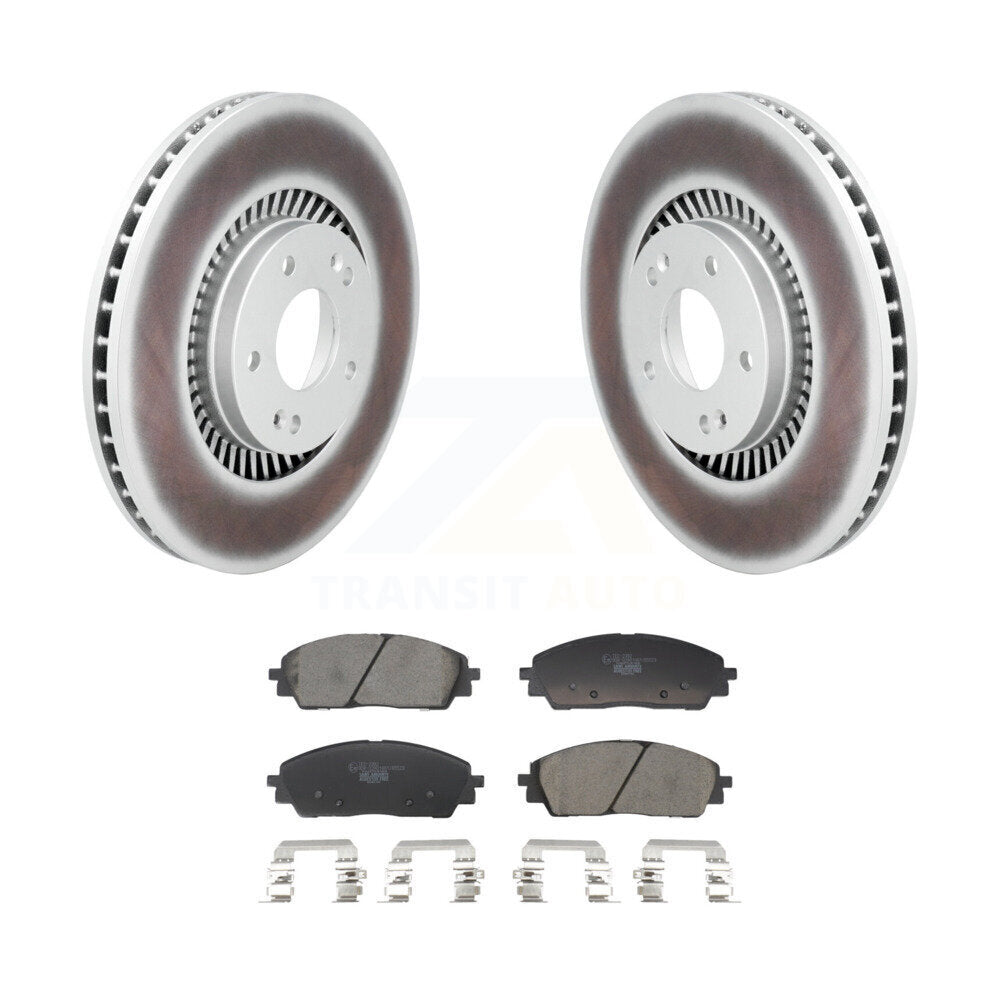 Coated Disc Brake Rotors And Ceramic Pads Front Kit For 2022-2024 Kia Carnival