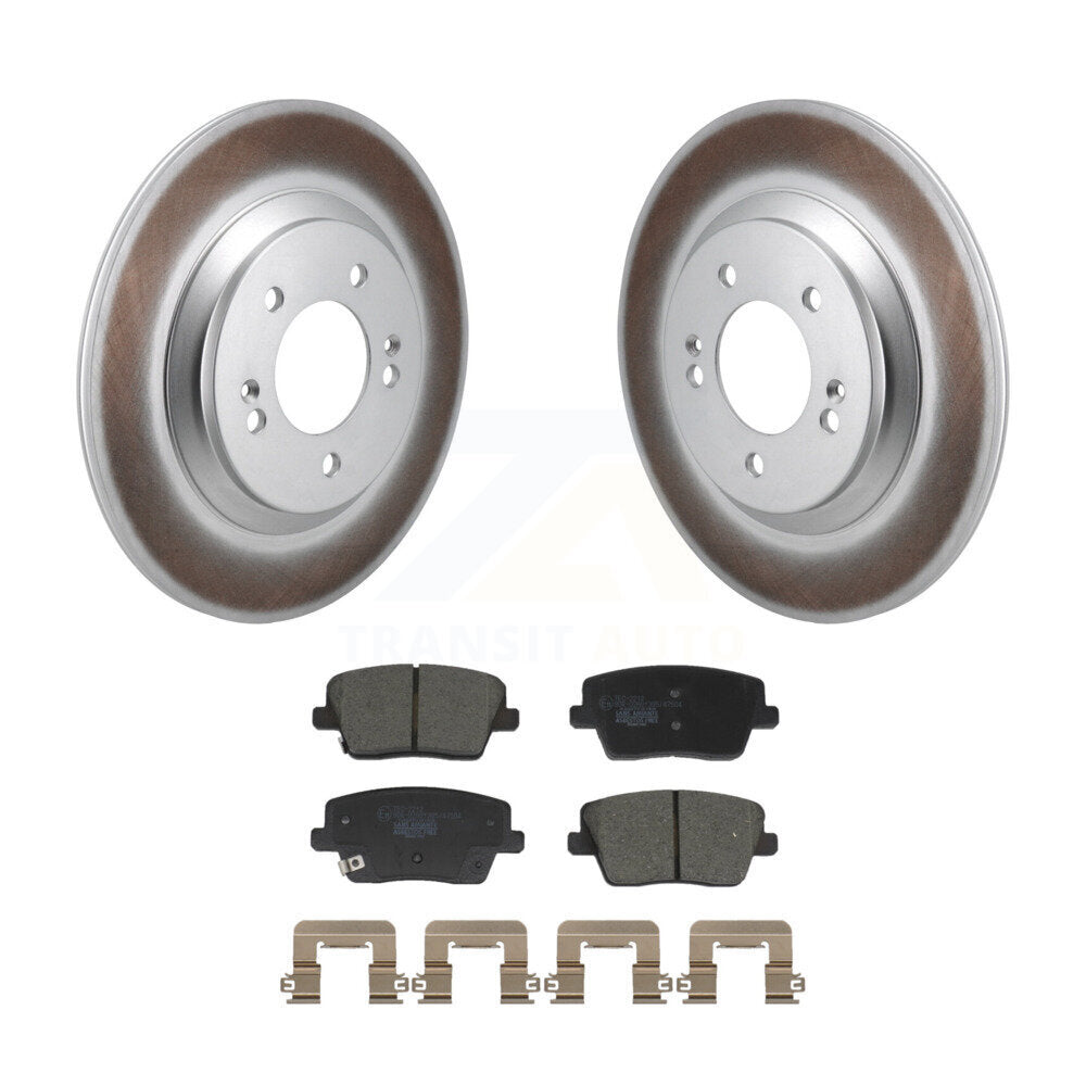 Coated Disc Brake Rotors And Ceramic Pads Rear Kit For Hyundai Veloster N