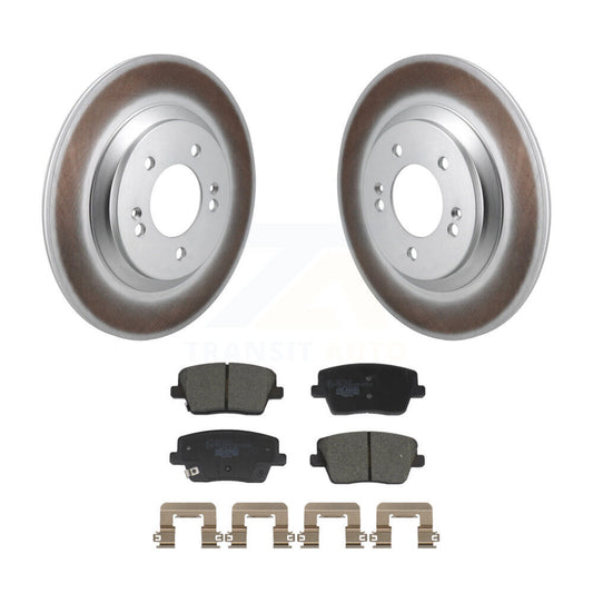 Coated Disc Brake Rotors And Ceramic Pads Rear Kit For Hyundai Veloster N