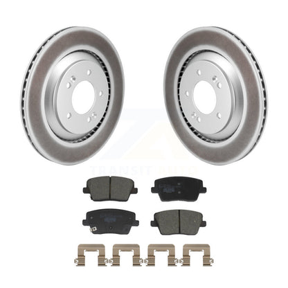 Coated Disc Brake Rotor Ceramic Pad Rear Kit For Hyundai Elantra N Veloster Kona