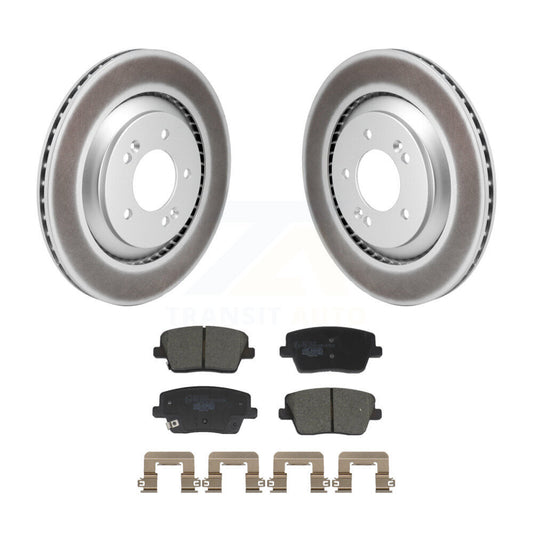 Coated Disc Brake Rotor Ceramic Pad Rear Kit For Hyundai Elantra N Veloster Kona