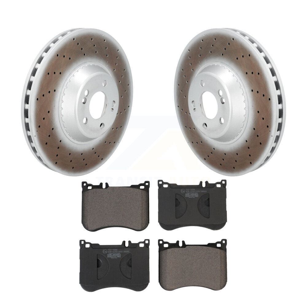 Coated Brake Rotors Ceramic Pad Front Kit For Mercedes-Benz S550 S560 S450 S550e