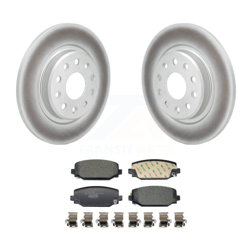 Coated Disc Brake Rotors And Ceramic Pads Rear Kit For Jeep Grand Cherokee L