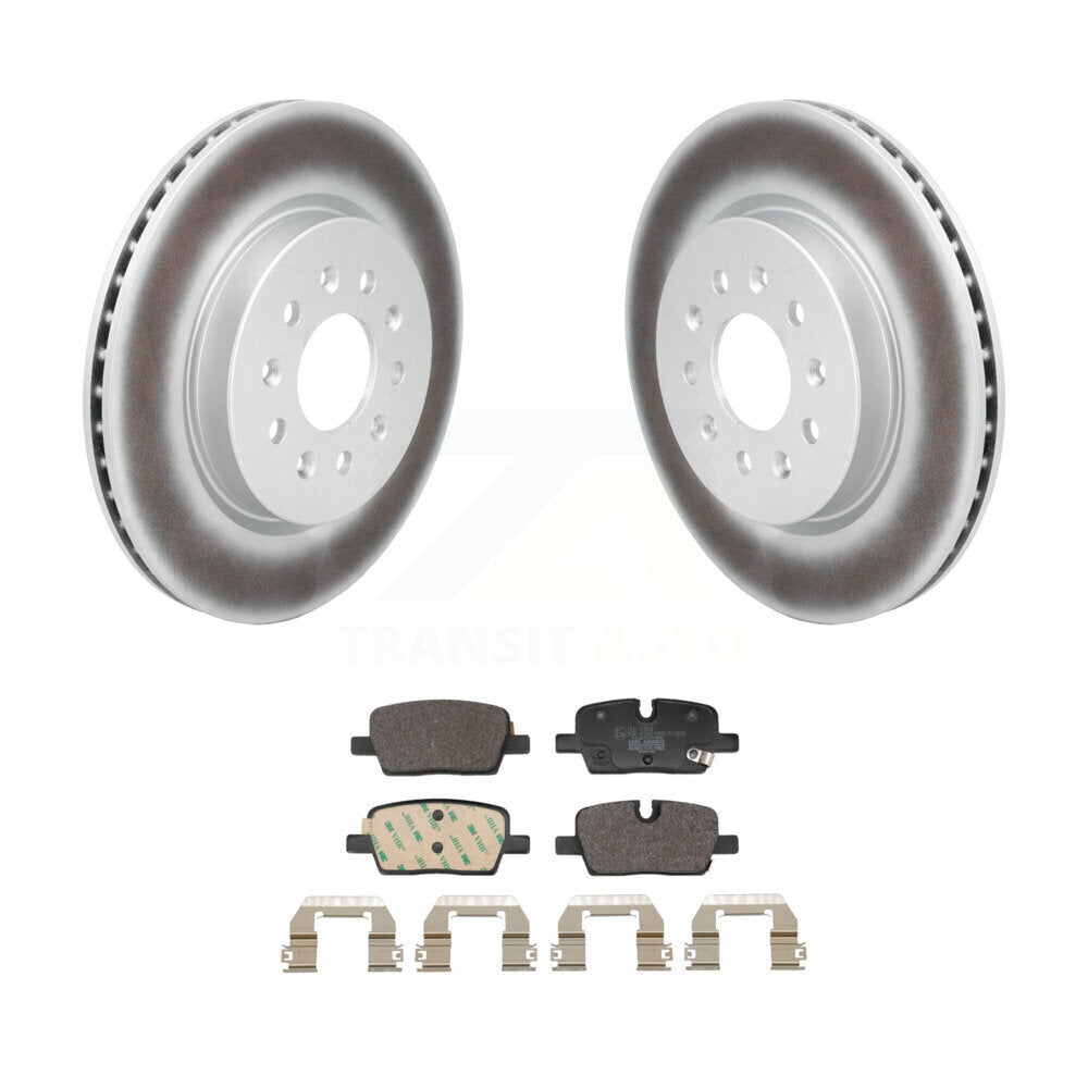 Coated Disc Brake Rotors And Ceramic Pads Rear Kit For Cadillac CT4