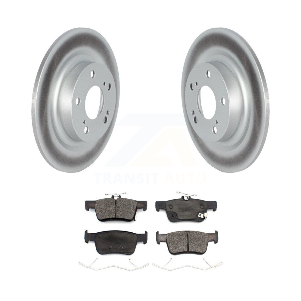 Coated Disc Brake Rotors And Ceramic Pads Rear Kit For 2024 Acura Integra 2.0L
