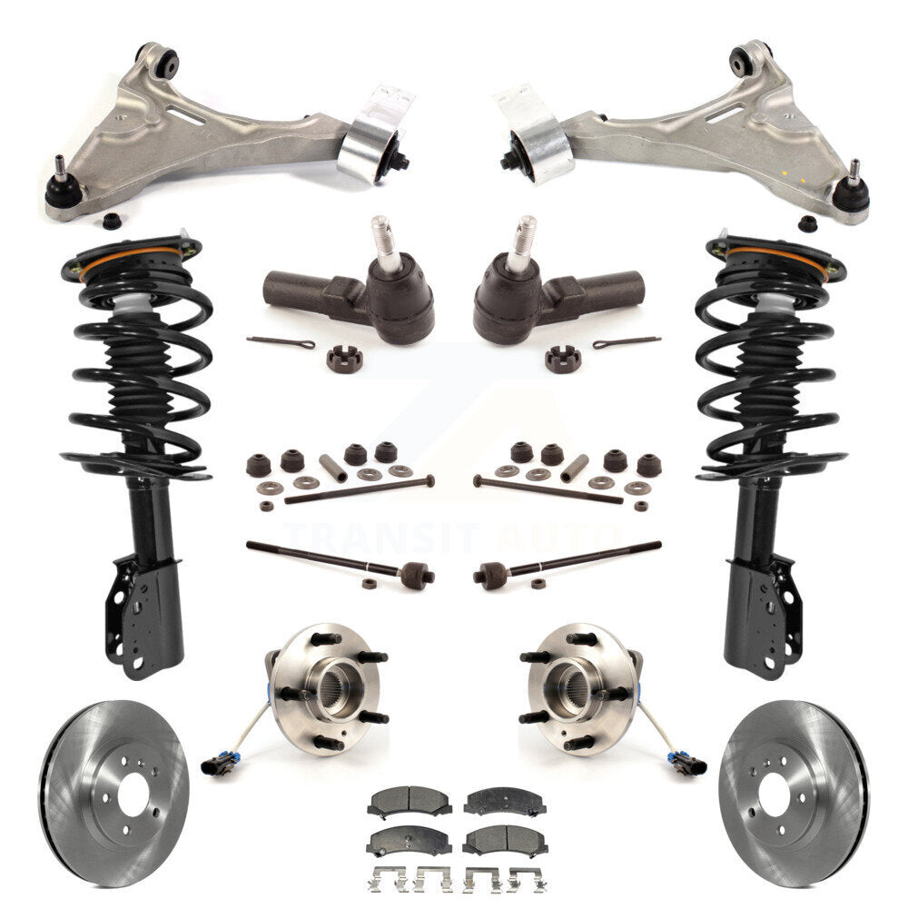Disc Rotor Brake Pad Bearing Shock Suspension Front Kit (15Pc) For Buick Lucerne