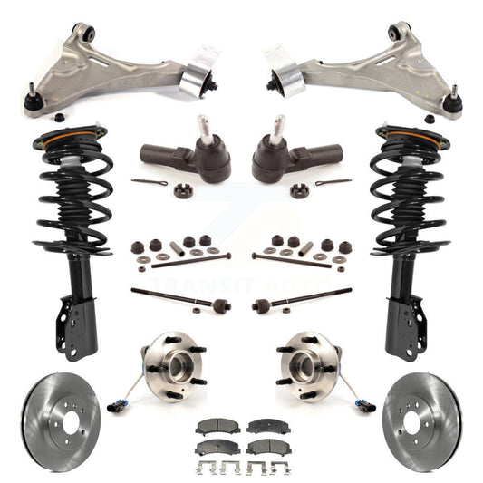Disc Rotor Brake Pad Bearing Shock Suspension Front Kit (15Pc) For Buick Lucerne