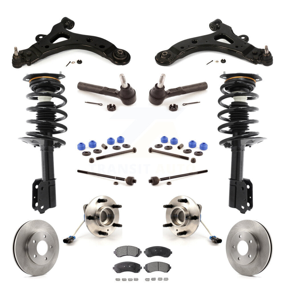 Rotor Brake Pad Bearing Suspension Front Kit (15Pc) For Buick Rendezvous Pontiac