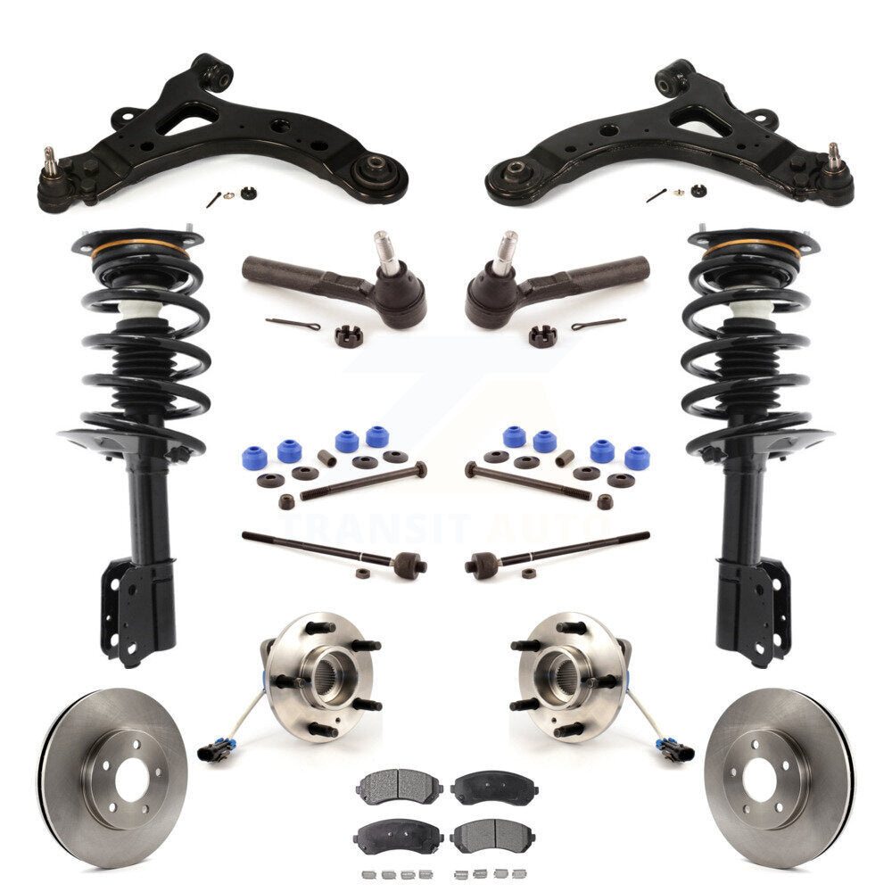 Rotor Brake Pad Bearing Suspension Front Kit (15Pc) For Buick Rendezvous Pontiac