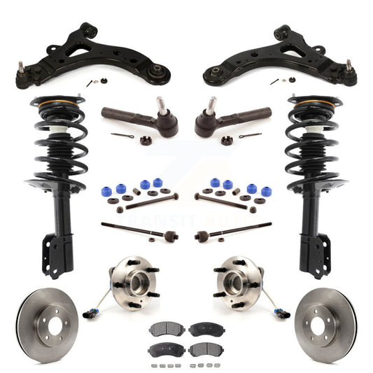 Rotor Brake Pad Bearing Suspension Front Kit (15Pc) For Buick Rendezvous Pontiac
