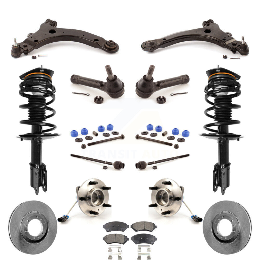 Disc Rotors Brake Pad Bearing Suspension Front Kit (15Pc) For Pontiac Grand Prix
