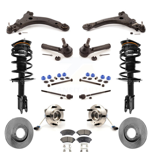 Disc Rotors Brake Pad Bearing Suspension Front Kit (15Pc) For Pontiac Grand Prix