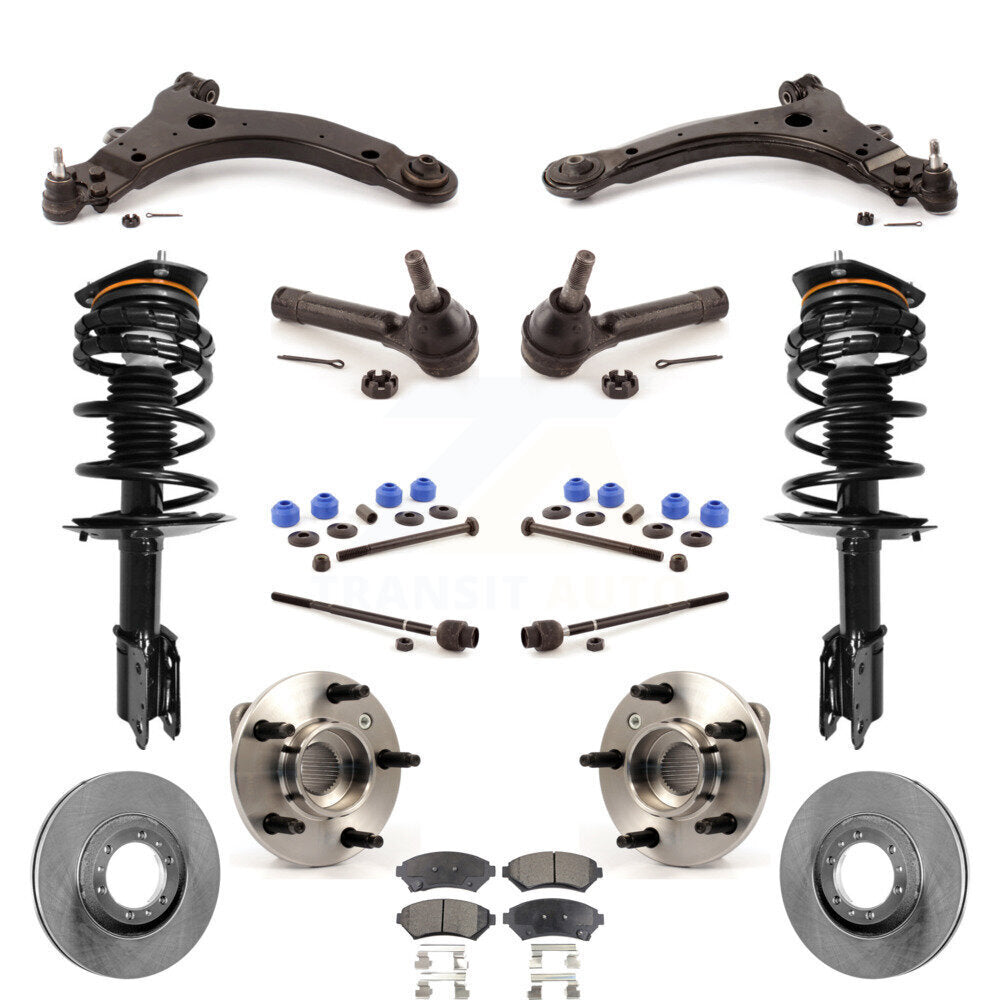 Disc Rotors Brake Pad Bearing Suspension Front Kit (15Pc) For Pontiac Grand Prix