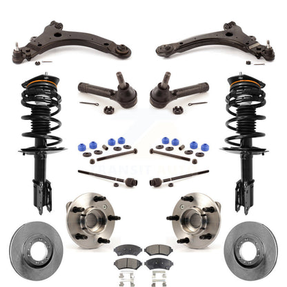 Disc Rotors Brake Pad Bearing Suspension Front Kit (15Pc) For Pontiac Grand Prix
