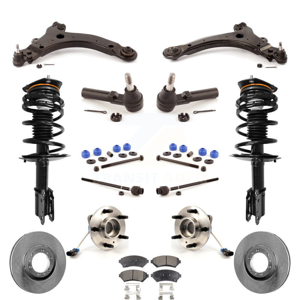 Disc Rotor Brake Pad Bearing Suspension Front Kit (15Pc) For Buick Century Regal