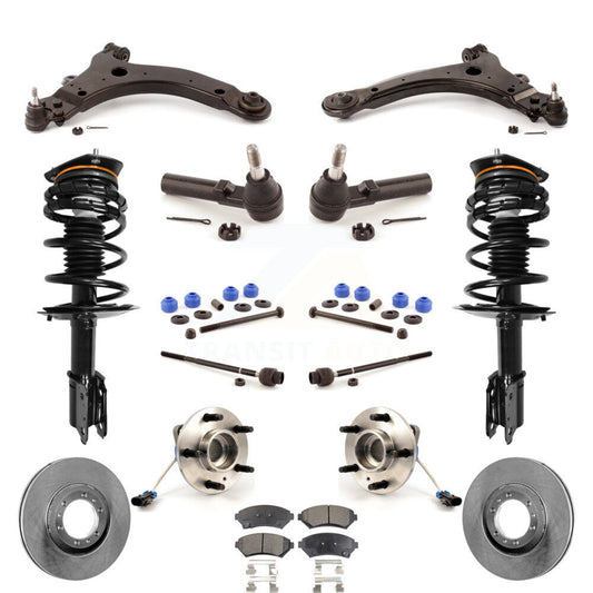 Disc Rotor Brake Pad Bearing Suspension Front Kit (15Pc) For Buick Century Regal