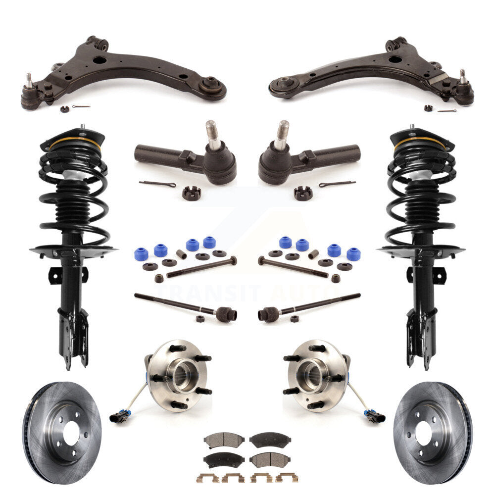 Disc Rotors Brake Pad Bearing Suspension Front Kit (15Pc) For Pontiac Grand Prix